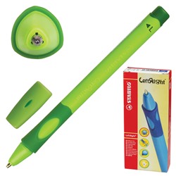 Ручка шар. для левшей Stabilo "LeftRight" (6318/2-10-41) синяя, зеленый корпус