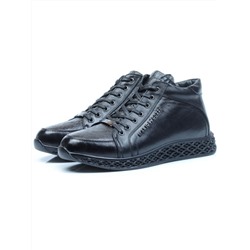 M-68102-25 BLACK Ботинки мужские (натуральная кожа, натуральный мех) размер 39