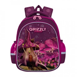 Рюкзак GRIZZLY (RAz-086-7) 36*28*20см, цвет фиолетовый, формованный