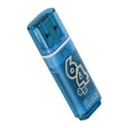Флэш-накопитель  64Гб "Smartbuy Glossy series" Blue (SB64GBGS-B)
