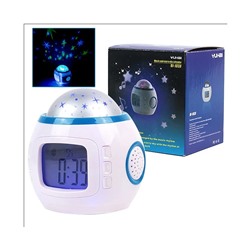 Ночник с часами музыкальный каледарь, термометр, таймер, будильник UI-1038