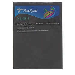 Картон цветной, 420 х 297 мм, Sadipal Sirio, 170 г/м2, чёрный. Упаковка 25 листов