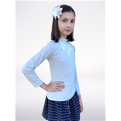 Серая школьная водолазка (блузка) для девочки 82537-ДШ19