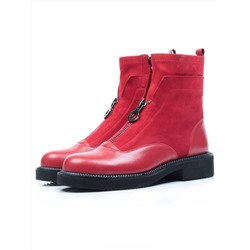 B067B-290VB RED Ботинки демисезонные женские (натуральная замша, натуральная кожа, байка) размер 36