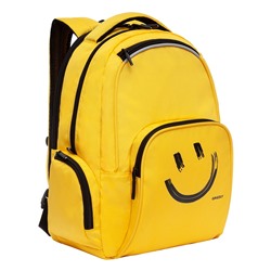 Рюкзак GRIZZLY "Smile" (RU-233-1) 42*32*22см, цвет желтый-черный, анатомическая спинка