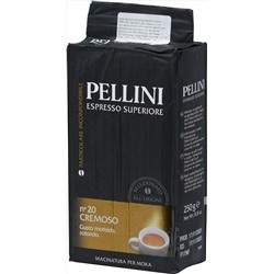 Pellini. Cremoso n°20 (молотый) 250 гр. мягкая упаковка