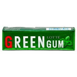 Lotte Green Gum Жевательная резинка Свежая зеленая мята 9 пластинок SALE