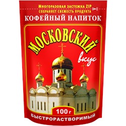 Здоровье. Московский вкус кофейный напиток 100 гр. мягкая упаковка