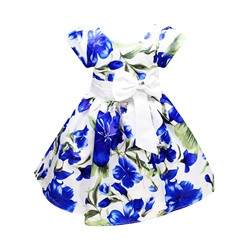 01394 Платье мод.LМ-112 синие цветы