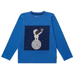 Синий джемпер для мальчика с космонавтом