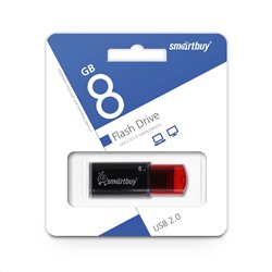 Флэш-накопитель   8Гб "Smartbuy Click" Black-Red (SB8GBCL)