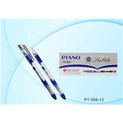 Ручка шар. PIANO "Tubtle" (PT-500-12) на масляной основе, синяя
