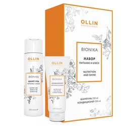 Набор шампунь и кондиционер для волос Ollin Bionika Питание и блеск