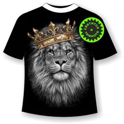 Подростковая футболка Лев с короной 1233