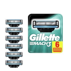 Gillette Mach3 (6шт) RusPack orig (пластик)