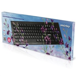 Клавиатура Smartbuy "Flowers" (SBK-223U-F-FC) USB, с принтом, мультимедийная