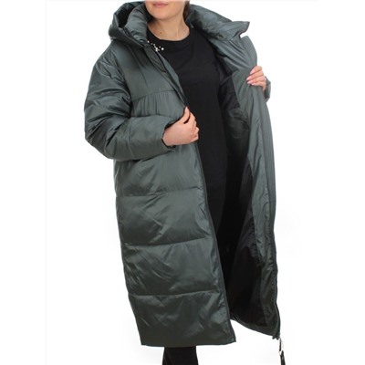 S21089 DARK GREEN Пальто зимнее женское облегченное SNOW CLARITY размер 50