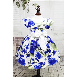 01394 Платье мод.LМ-112 синие цветы