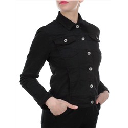 Y-1000 BLACK Куртка джинсовая женская MISS JUSTING (98% хлопок 2% эластан) размер L- 44 российский