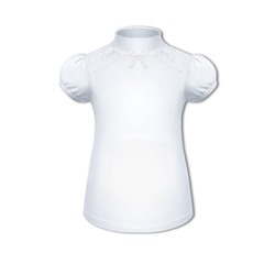 Белая водолазка (блузка) для девочки 84701-ДШ21