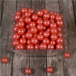 Сахарные шарики Красные перламутровые 10 мм, 50 гр