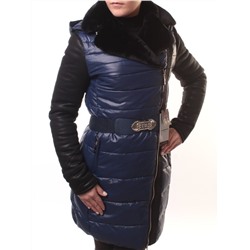KY86-5177 Пальто женское зимнее (тинсулейт, искусственная кожа, искусственный мех) размер M - 44 российский